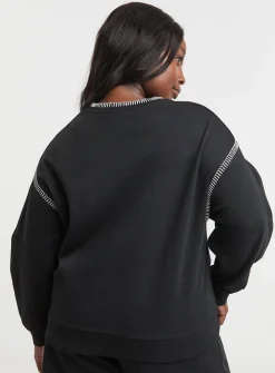SIMPLY BE Whipstitch Oversized Sweatshirt 22