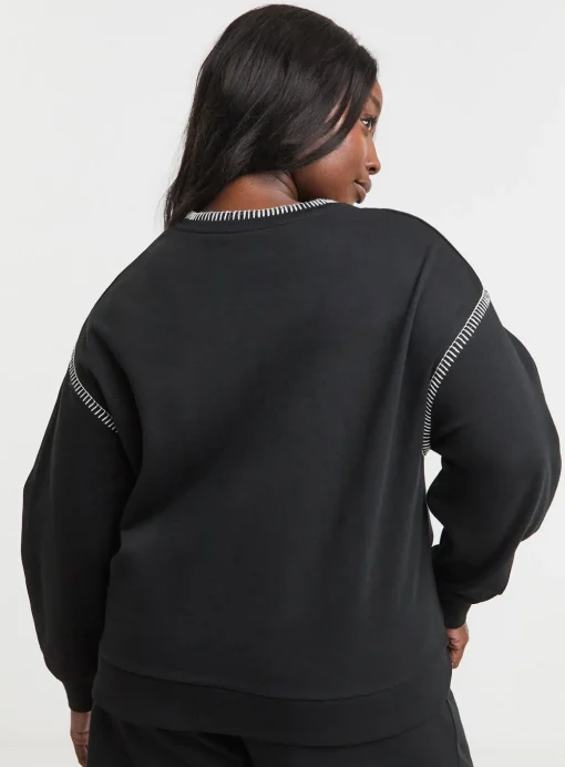 SIMPLY BE Whipstitch Oversized Sweatshirt 22