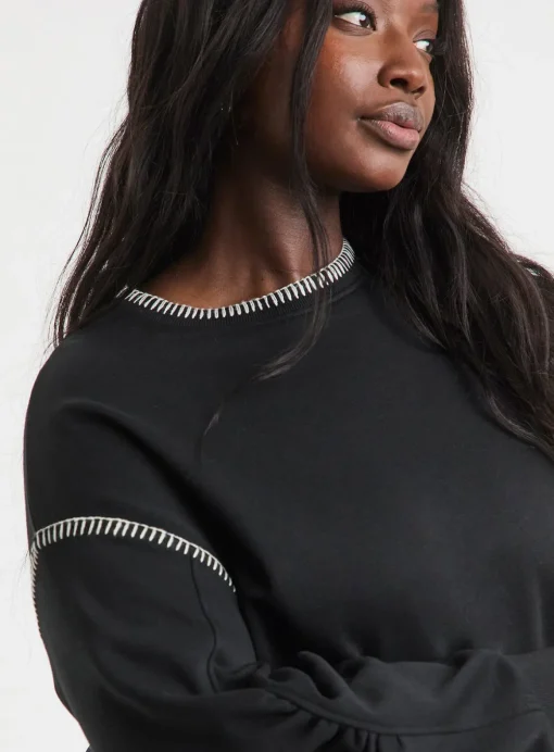 SIMPLY BE Whipstitch Oversized Sweatshirt 22