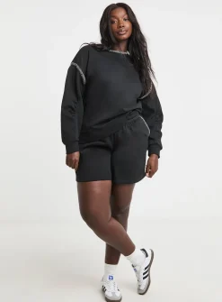 SIMPLY BE Whipstitch Oversized Sweatshirt 22