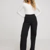 SIMPLY BE Wide Leg Pull On Jegging Black 30