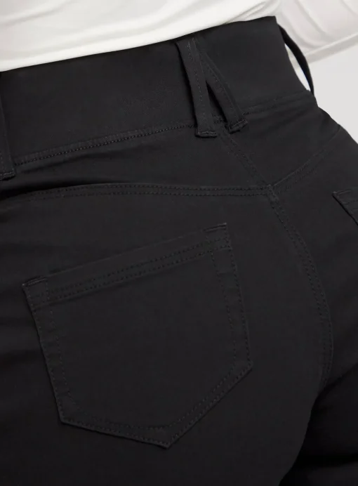 SIMPLY BE Wide Leg Pull On Jegging Black 30