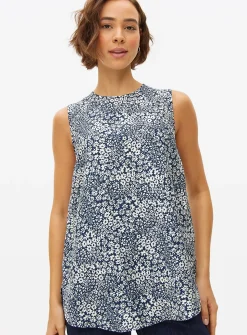 Sleeveless Floral Print Shell Top 10