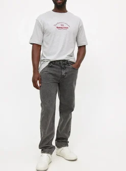 Smokey Grey Wash Straight Leg Denim Jeans 42R