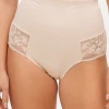 Smoothform™ Beige Firm-Control Lace Full Knickers 10