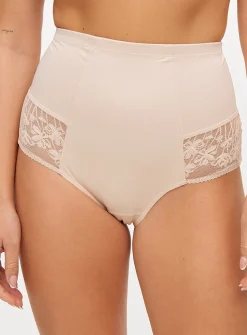 Smoothform™ Beige Firm-Control Lace Full Knickers 10