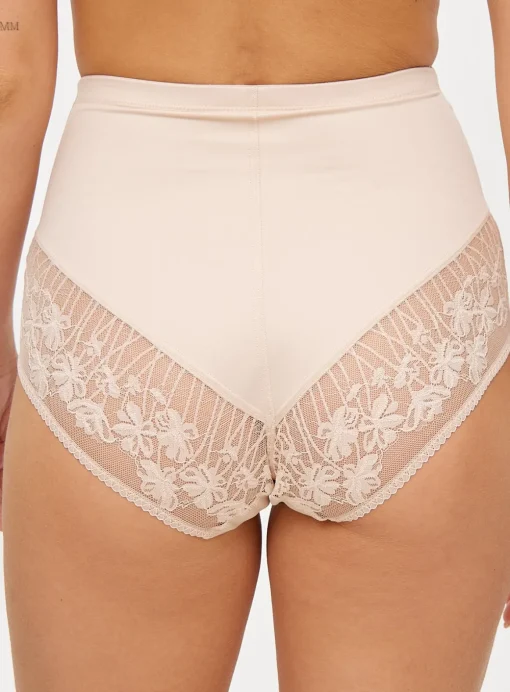 Smoothform™ Beige Firm-Control Lace Full Knickers 10