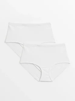 Smoothform™ White Smooth-Finish Lace Full Knickers 2 Pack XL