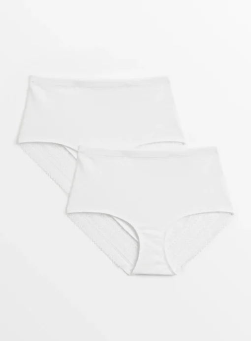 Smoothform™ White Smooth-Finish Lace Full Knickers 2 Pack XL