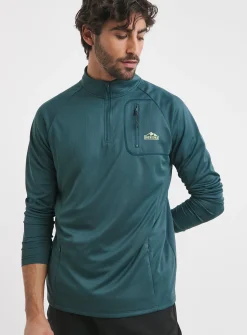 SNOWDONIA Light Weight 1/4 Zip Neck Base Layer - Blue M