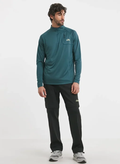 SNOWDONIA Light Weight 1/4 Zip Neck Base Layer - Blue M