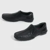 Sole Comfort Black Leather Slip On Shoes 12