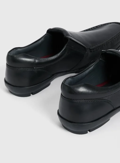 Sole Comfort Black Leather Slip On Shoes 12