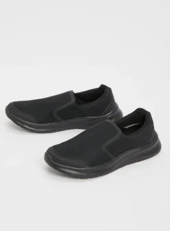 Sole Comfort Black Mesh Slip On Shoes 7