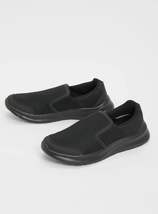 Sole Comfort Black Mesh Slip On Shoes 7