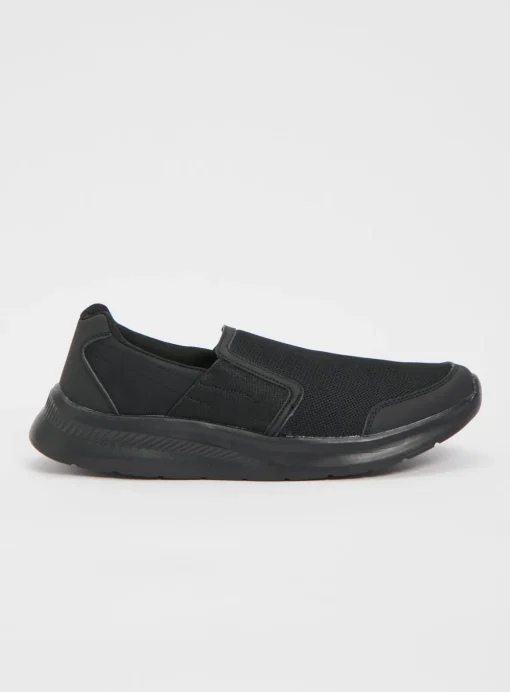 Sole Comfort Black Mesh Slip On Shoes 7