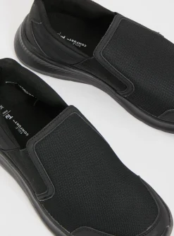 Sole Comfort Black Mesh Slip On Shoes 7