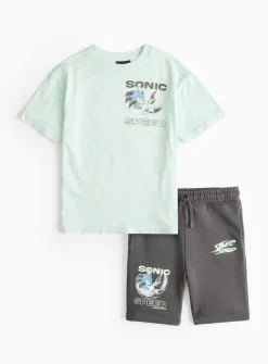 Sonic Speed Graphic T-Shirt & Shorts Set 5 years
