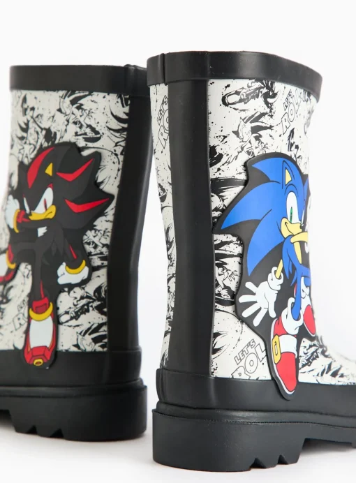 Sonic The Hedgehog Print Rubber Wellies 8 Infant
