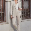 SOSANDAR Natural Slim Leg Trousers 20