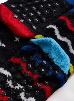 Space Pizza Printed Cosy Socks 2 6-8.5