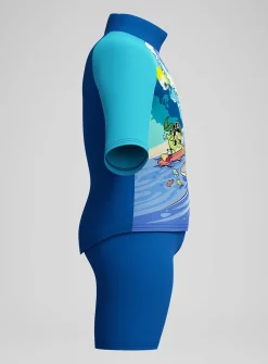 SPEEDO Boys Learn To Swim Sun Protection Rash Vest & Swim Shorts 3 years