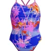 SPEEDO Girls Allover Digital V Back Swimsuit 15-16 years