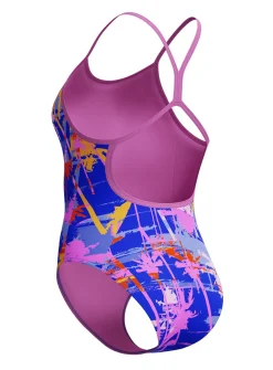 SPEEDO Girls Allover Digital V Back Swimsuit 15-16 years