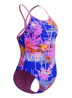 SPEEDO Girls Allover Digital V Back Swimsuit 15-16 years