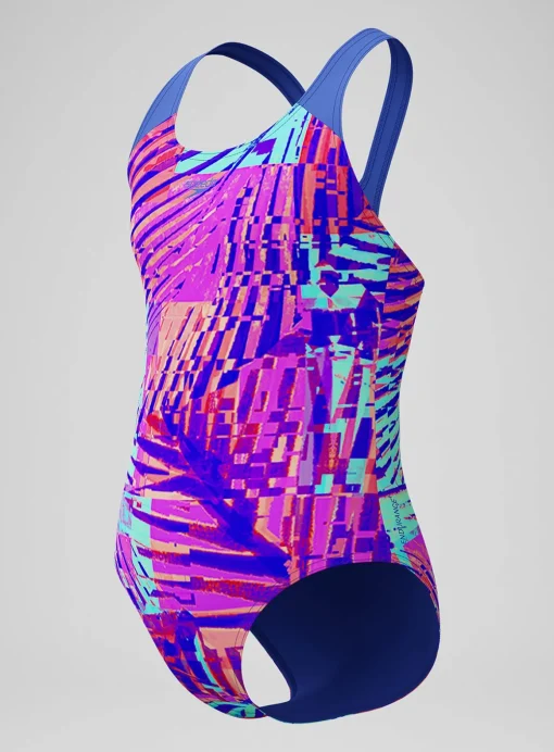 SPEEDO Girls Digital Allover Splashback Swimsuit 15-16 years