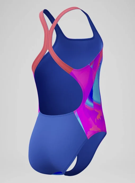SPEEDO Girls Digital Allover Powerback Swimsuit 15-16 years