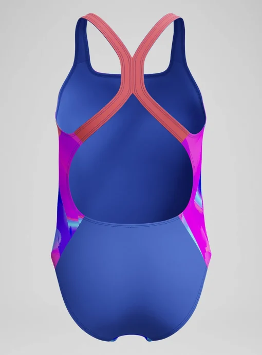 SPEEDO Girls Digital Allover Powerback Swimsuit 15-16 years