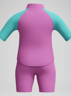 SPEEDO Girls Learn To Swim Sun Protection Rash Vest & Swim Short 5 years