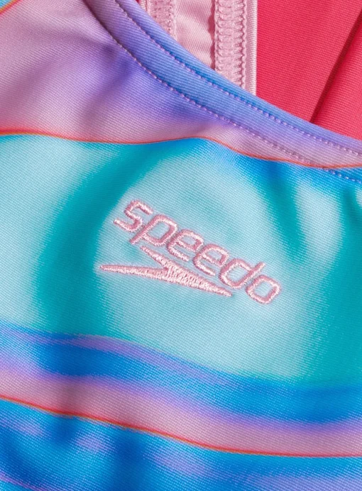 SPEEDO Girls Printed Pulseback Swimsuit 5-6 Years
