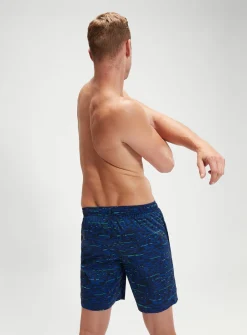 SPEEDO Mens XPRESS LITE Allover 18" Swim Shorts L