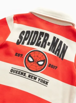 Spider-Man Print Striped Rugby Shirt 1-2 years