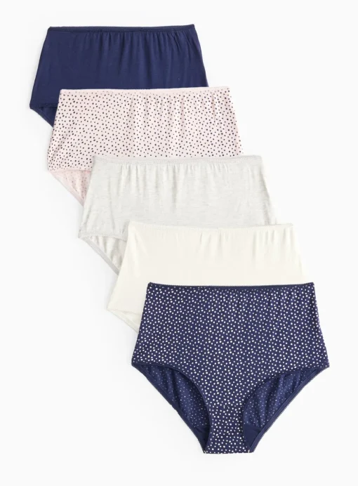 Spot Print Full Knickers 5 Pack 24