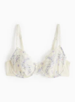Spring Revival Embroidered Underwired Bra 36B