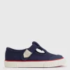 START-RITE Anchor Navy T Bar Canvas Shoes 6 Infant