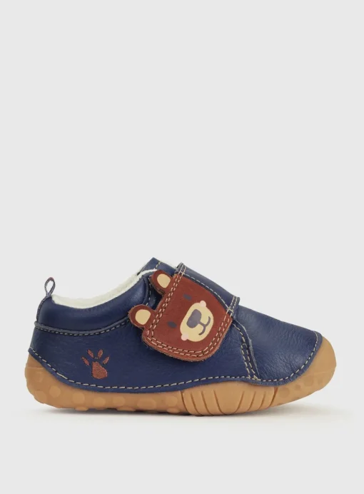 START-RITE Bear Hug Blue Leather Pre Walker Shoes 4.5 Infant