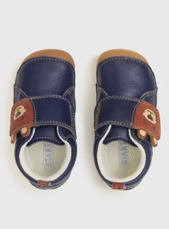 START-RITE Bear Hug Blue Leather Pre Walker Shoes 4.5 Infant