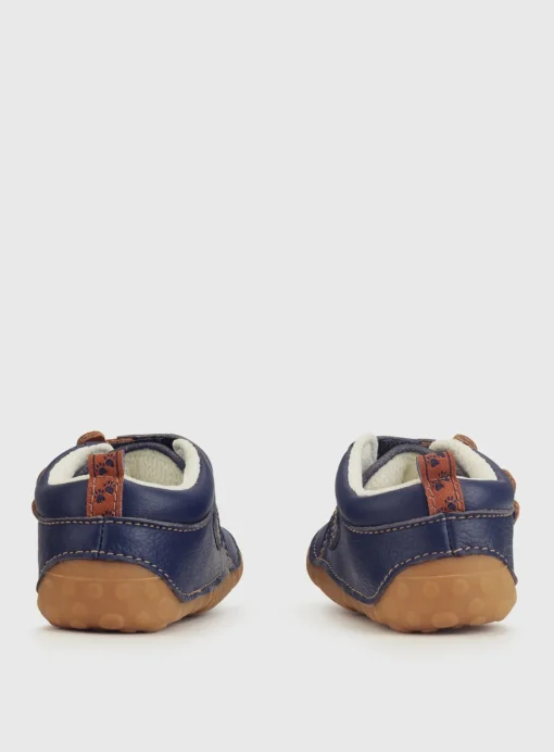 START-RITE Bear Hug Blue Leather Pre Walker Shoes 4.5 Infant
