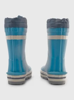 START-RITE Big Puddle Blue Tie Top Cosy Wellies 13 Infant