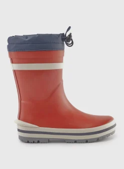 START-RITE Big Puddle Red Tie Top Cosy Wellies 12 Infant