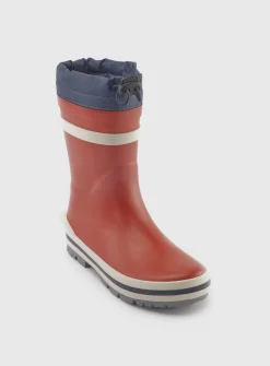 START-RITE Big Puddle Red Tie Top Cosy Wellies 12 Infant