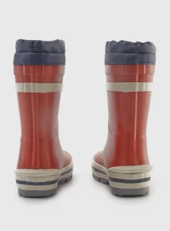 START-RITE Big Puddle Red Tie Top Cosy Wellies 12 Infant