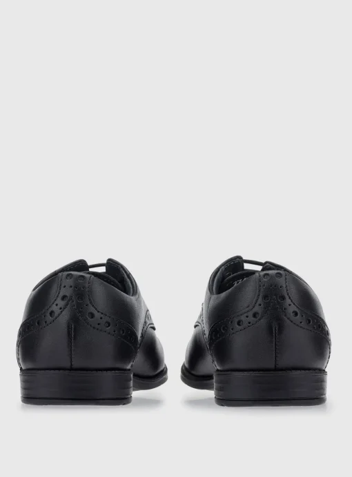 START-RITE Brogue Jnr Black Leather Lace Up School Shoes 3
