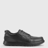 START-RITE Cadet Black Leather Lace Up School Shoes 3.5