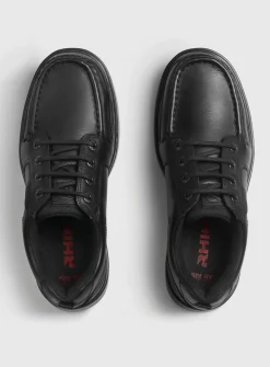 START-RITE Cadet Black Leather Lace Up School Shoes 3.5