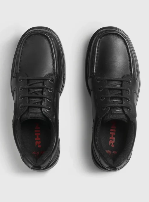 START-RITE Cadet Black Leather Lace Up School Shoes 3.5